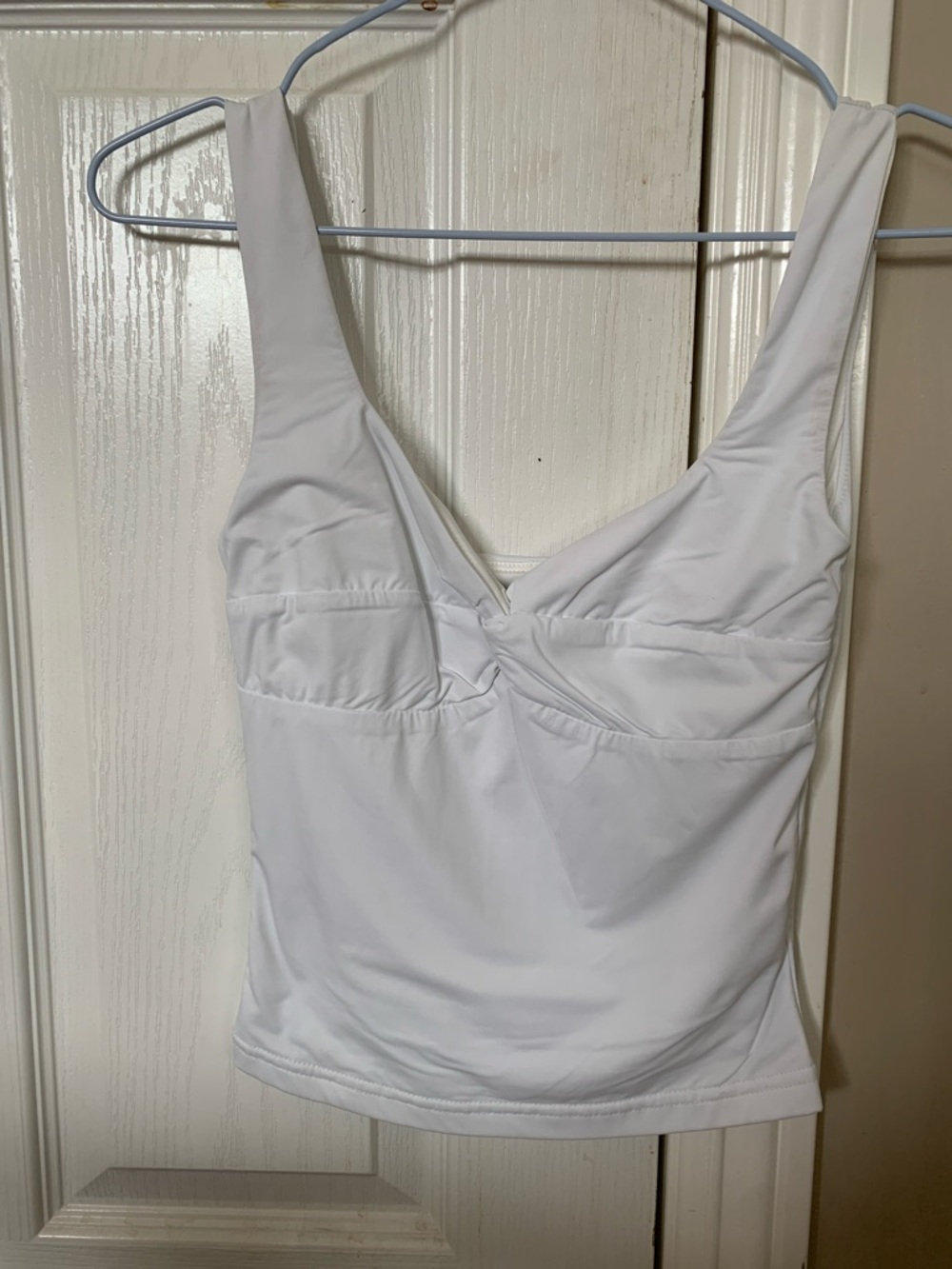 Princess Polly White Tank Top with Twist Bust